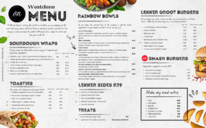 oh natuurlik Westdene menu