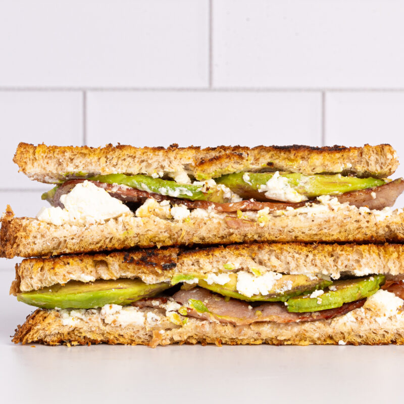 Bacon, Avo & Danish Feta Toastie