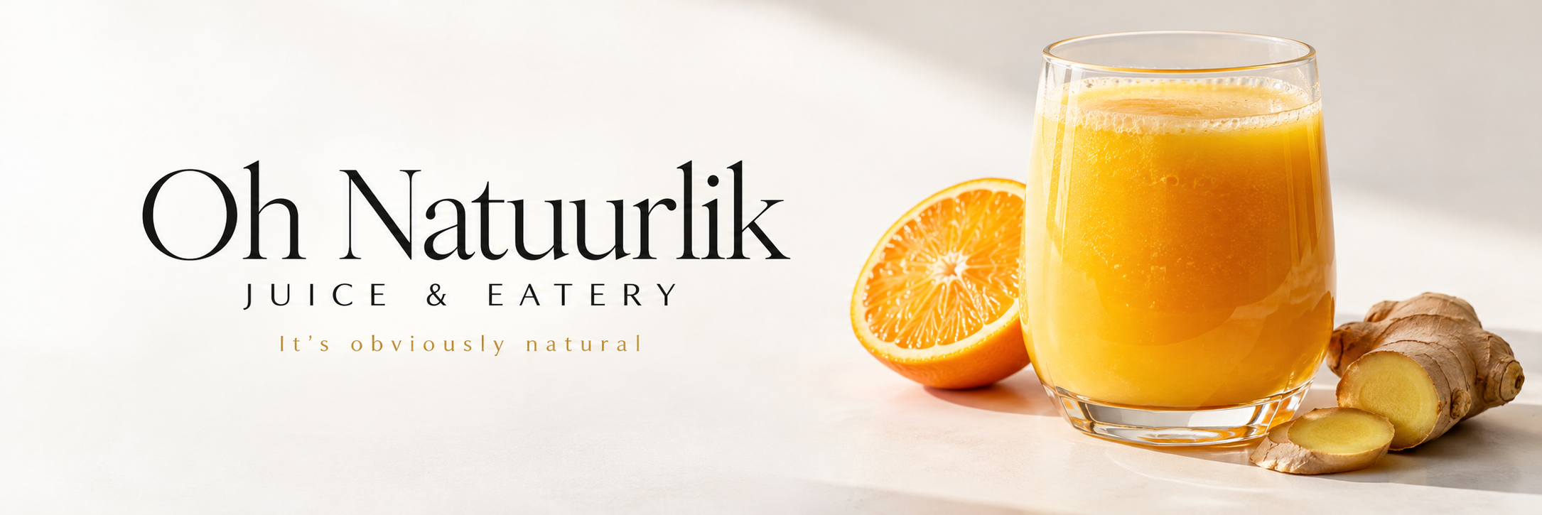 Oh Natuurlik Juice & Eatery — It’s obviously natural. Fresh orange juice with orange and ginger.